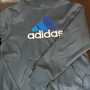 Grey Addias Hooded Sweater with Logo